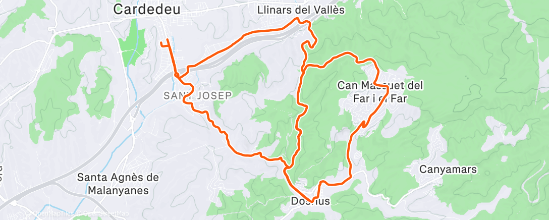 Карта физической активности (Bicicleta a la hora del almuerzo)