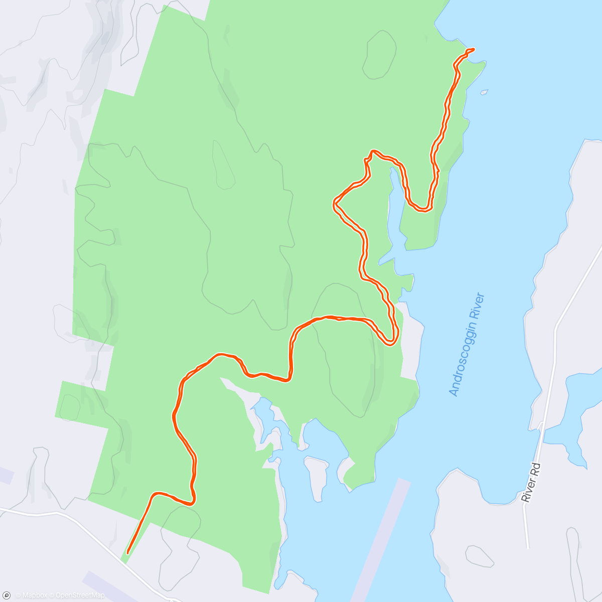 Map of the activity, Snowshoe run?