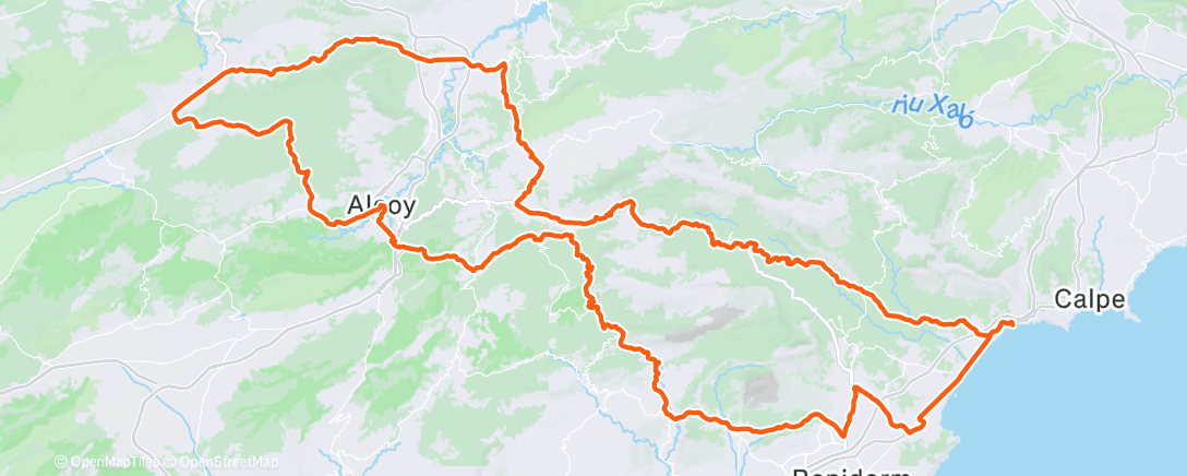 Map of the activity, Sortie vélo le matin