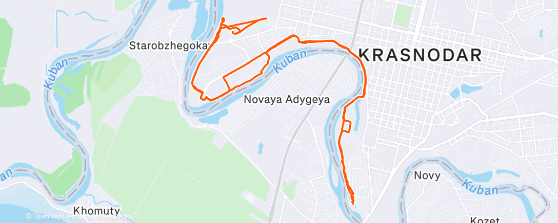 Карта физической активности (Дневной забег)