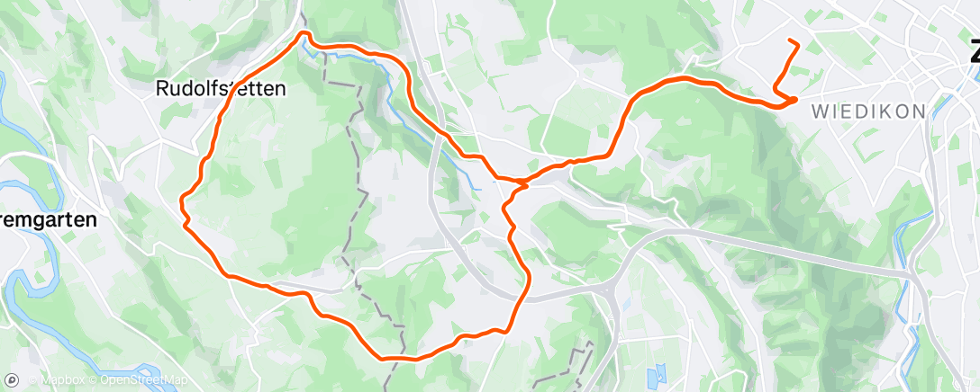 Map of the activity, Afternoon Ride