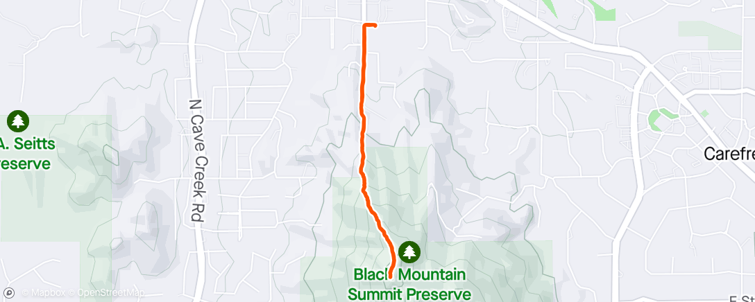 Map of the activity, Black Mountain