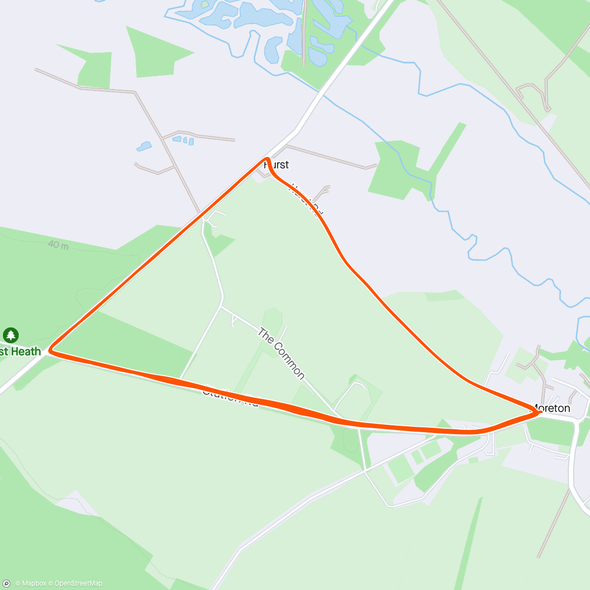 Map of the activity, Moreton Round 1, 2nd place