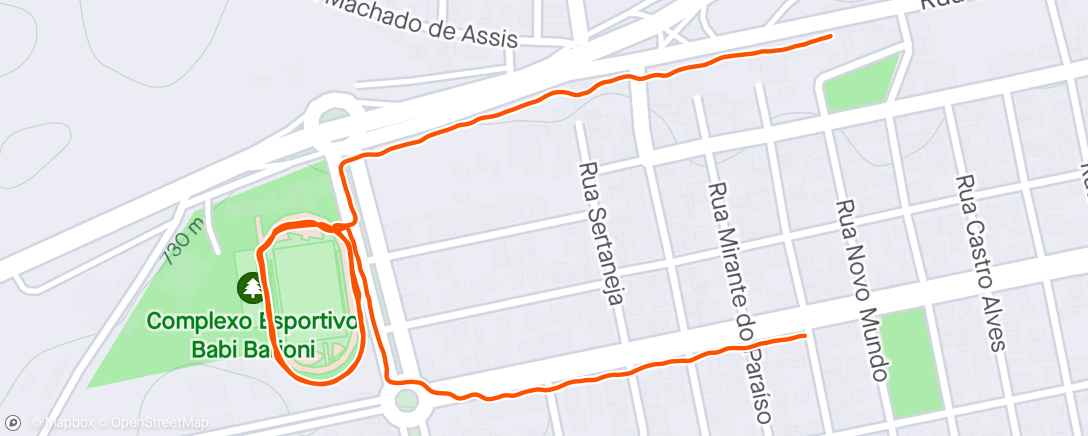Kaart van de activiteit “Caminhada Noturna”