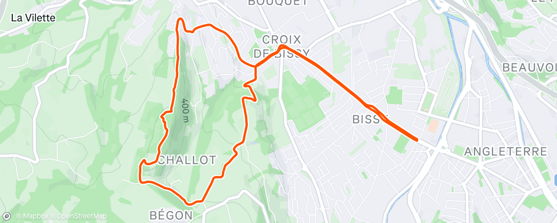 Map of the activity, Afternoon Mountain Bike Ride