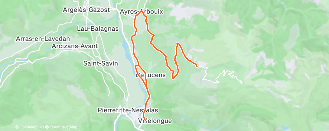 Map of the activity, Hautacam-ish