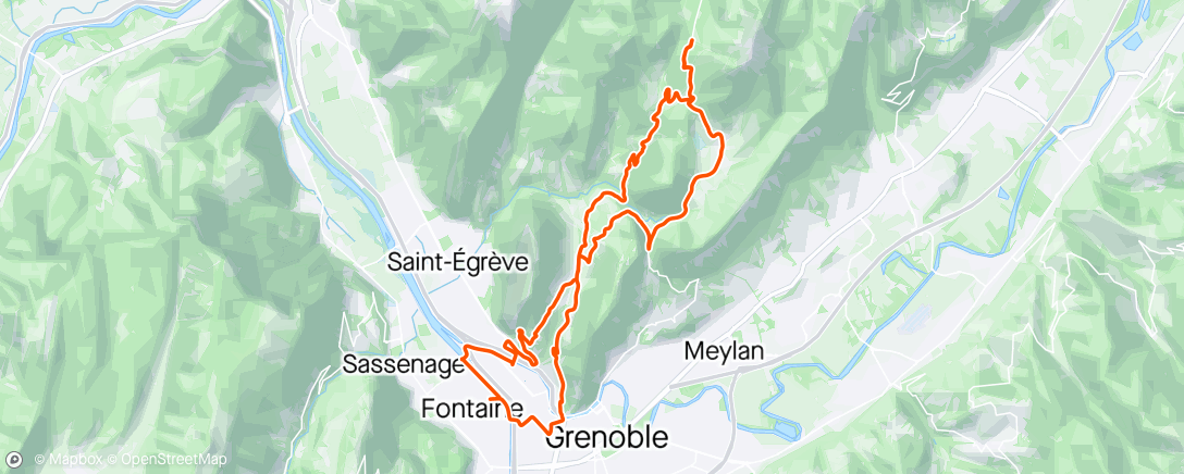 Map of the activity, Col de porte soir