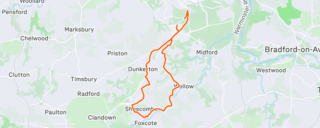 Map of the activity, Afternoon Ride