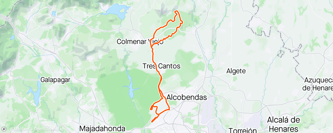 Map of the activity, Hasta Moncalvillo