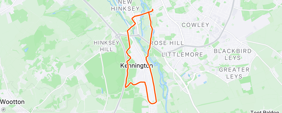 Map of the activity, Evening Run