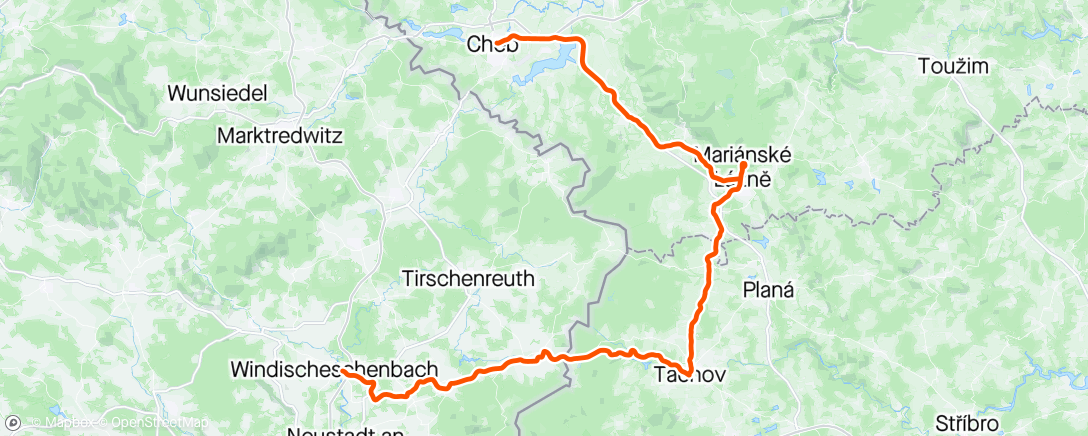 Mapa de la actividad, Teil 3 - Cheb-Marienbad - Windischeschenbach