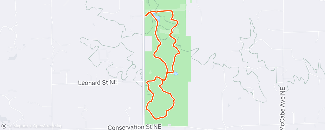 Map of the activity, Afternoon Hike