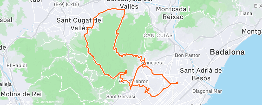 Map of the activity, Putivuelta con Carlitros