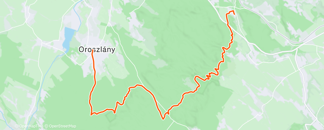 Map of the activity, Békemenet Oroszlánytól Szárligetig