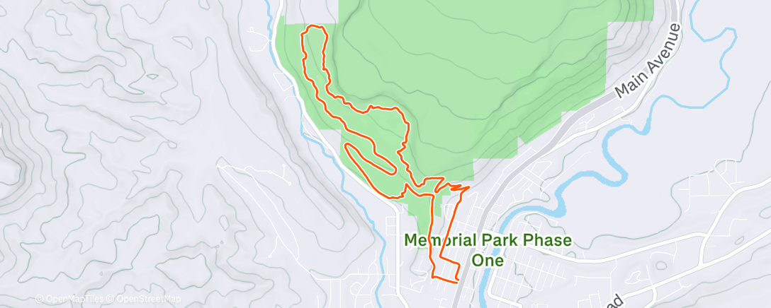 Map of the activity, Morning Run