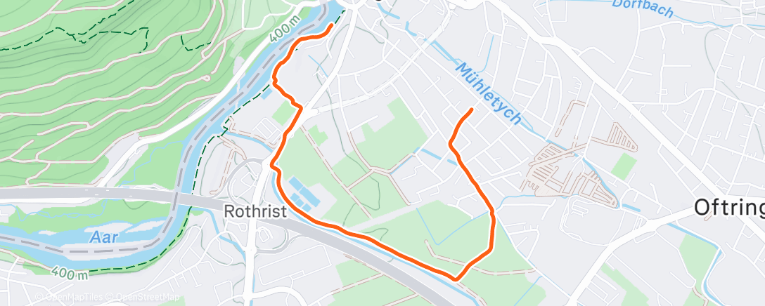 Map of the activity, Morning Run