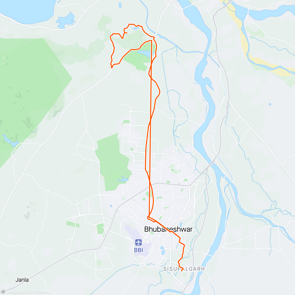Map of the activity, Sunday Morning Ride To Chudangada #BCAC