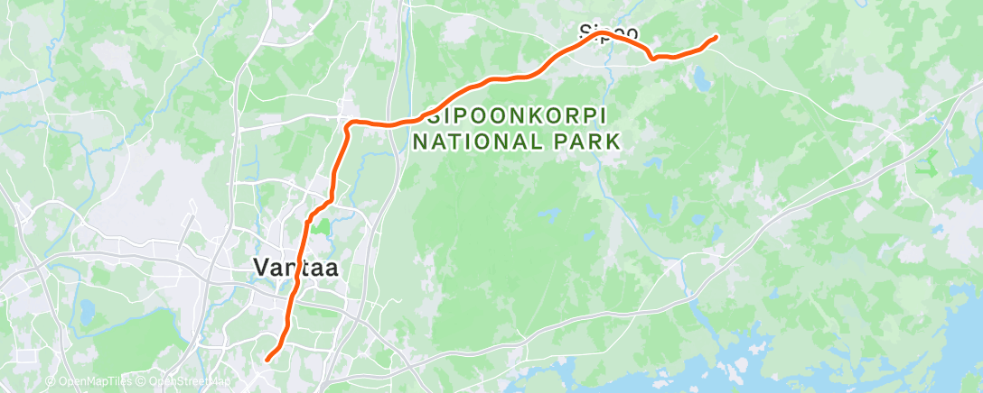 Map of the activity, Morning Ride