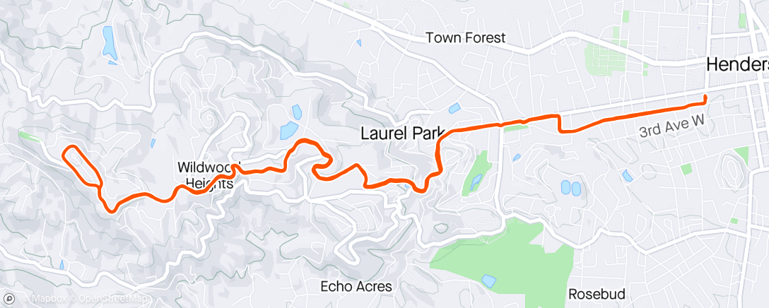 Map of the activity, Easy-ish Laurel Park