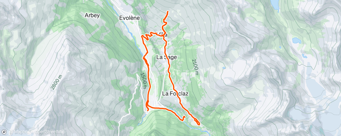 Map of the activity, Morning Run