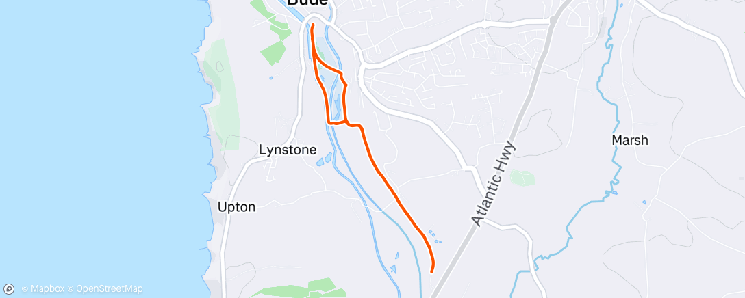 Map of the activity, Bude Canal