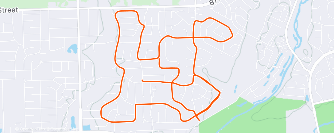 Map of the activity, Morning Run