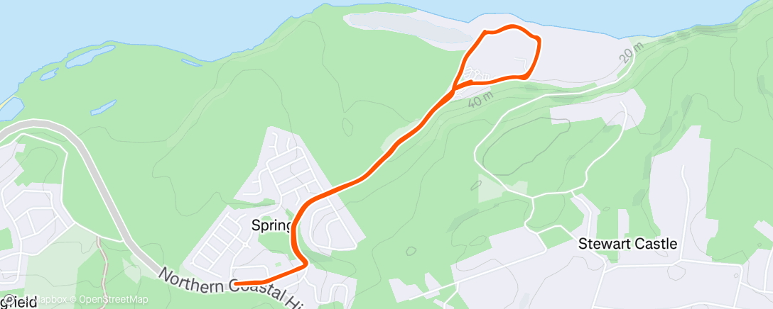 Map of the activity, Morning Run
