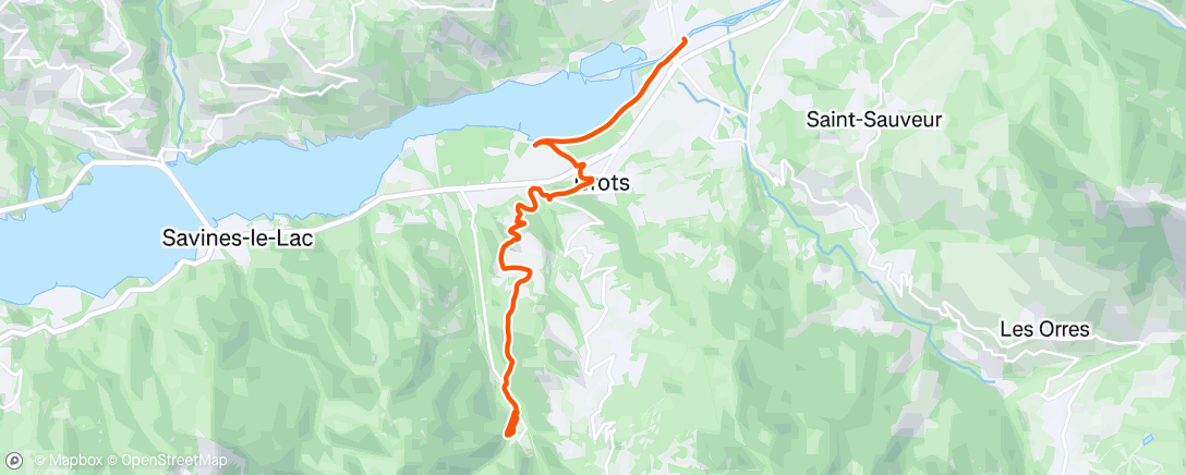 Map of the activity, Sortie vélo le matin
