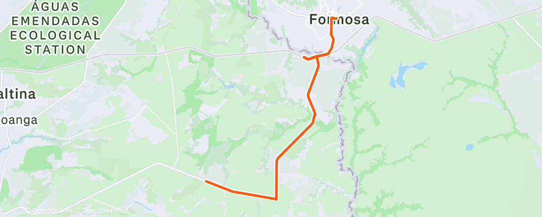 Map of the activity, Avião DF 100