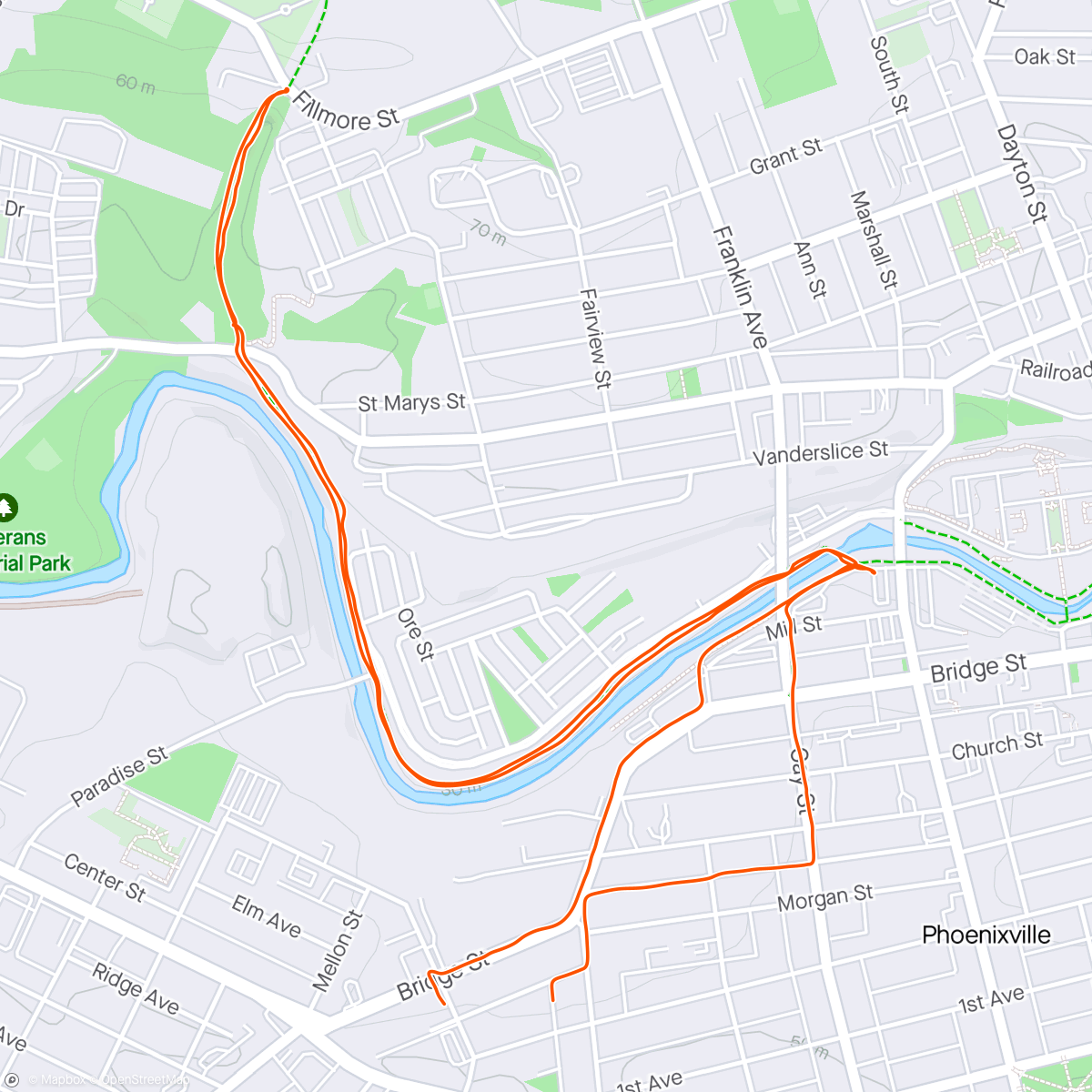 Map of the activity, First ride in PHXville