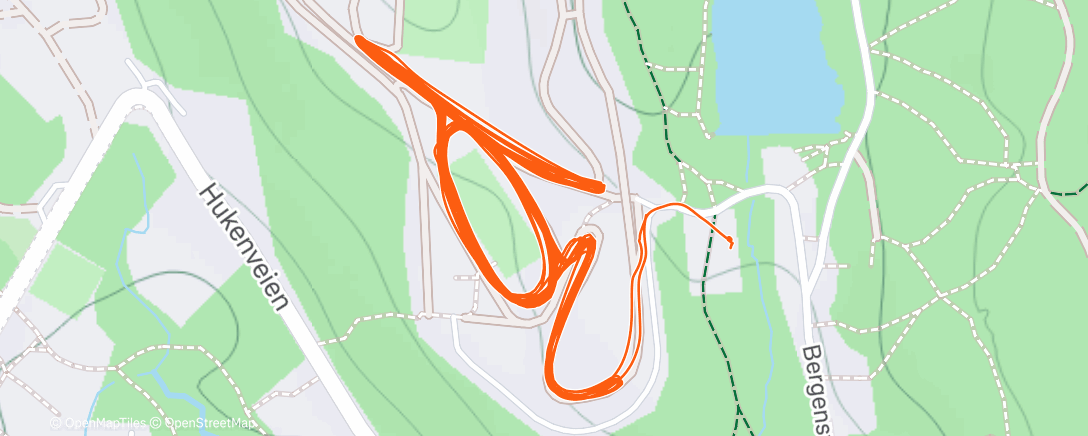 Map of the activity, Skøyting i snøproduksjon