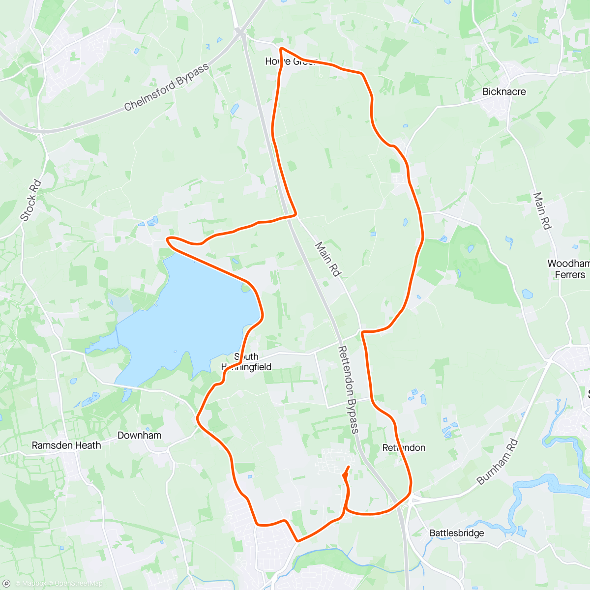 Map of the activity, Brisk Evening Ride