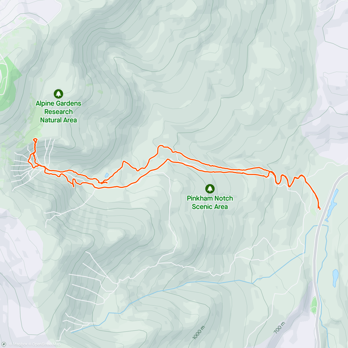 Map of the activity, Tucks - Right Gully - 3/4 way down Sherb