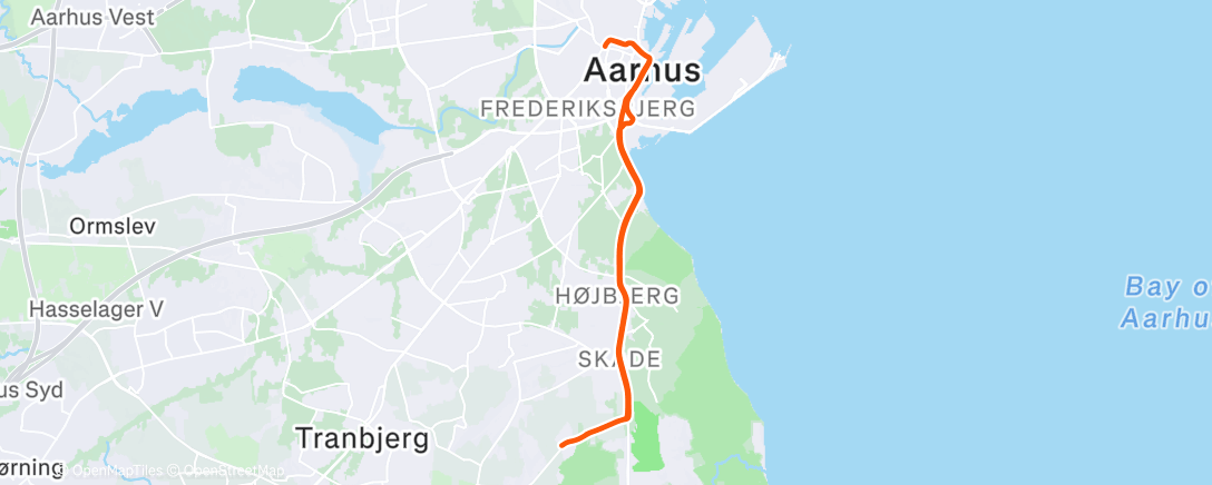 Map of the activity, Afternoon Ride