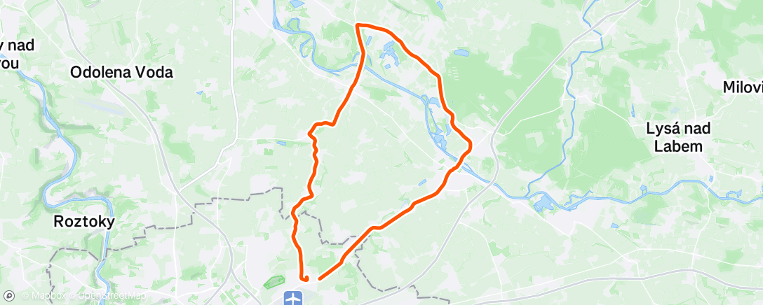Map of the activity, Lunch Ride