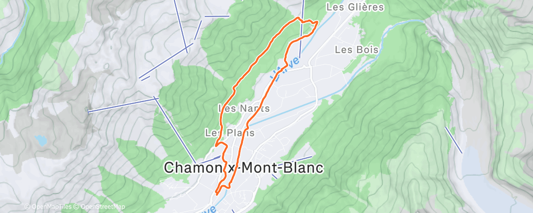 Map of the activity, Lunch Trail Run