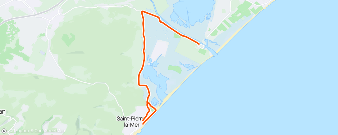 Map of the activity, Semi marathon côte indigo