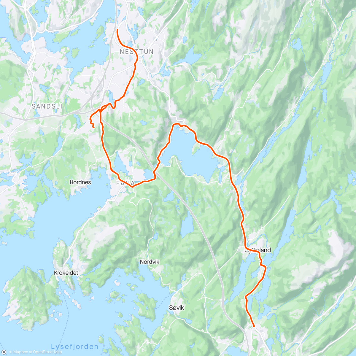 Map of the activity, BCK Osveien-Hamre