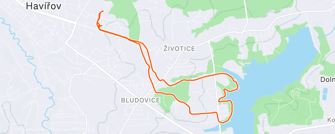 Map of the activity, Afternoon Walk