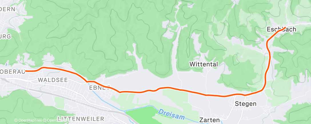 Map of the activity, Abendradfahrt