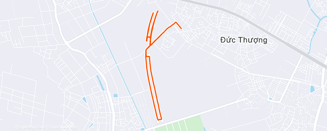 Map of the activity, Afternoon Run