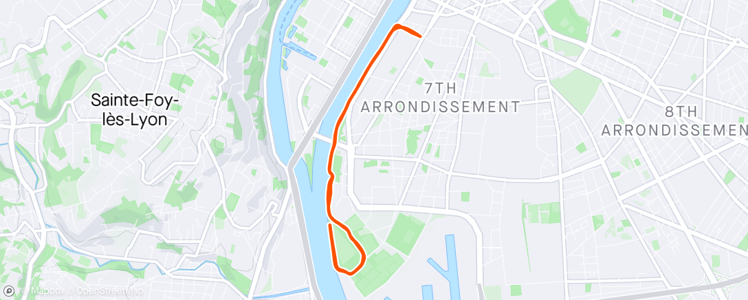 Map of the activity, Morning Run avec Baz
