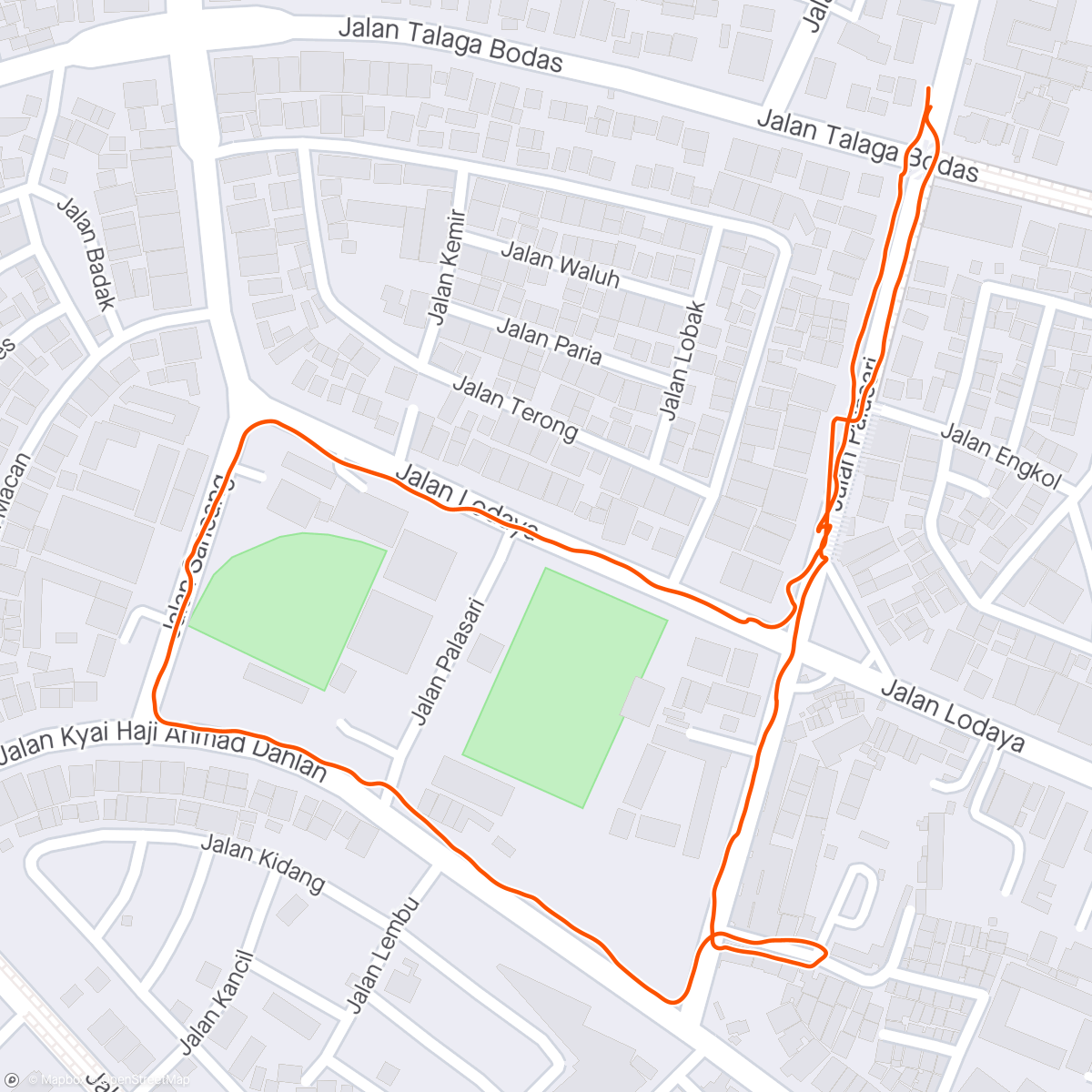 Map of the activity, Perdana menemani bapaque jalan
