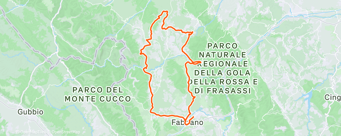 Map of the activity, Pedalata mattutina