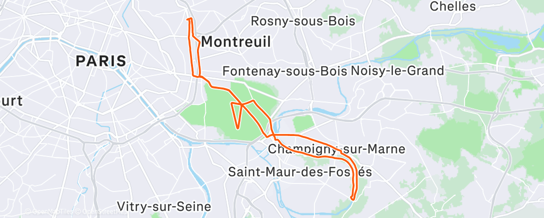 Map of the activity, Morning Ride