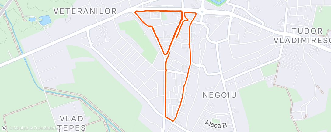 Map of the activity, Evening Run
