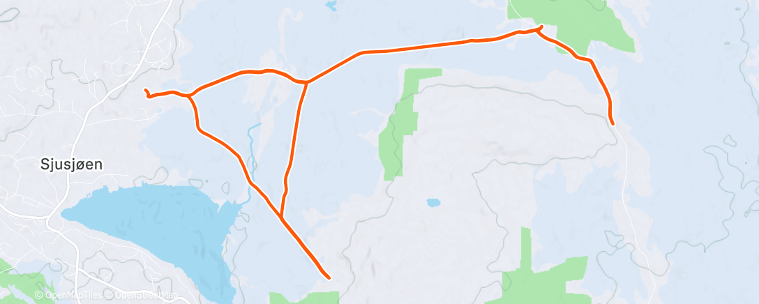 Map of the activity, Klassisk familietur til Midtfjellkoia med 2x4,5 min på Mathias💨. Ekstrarunde m 5x5 på far