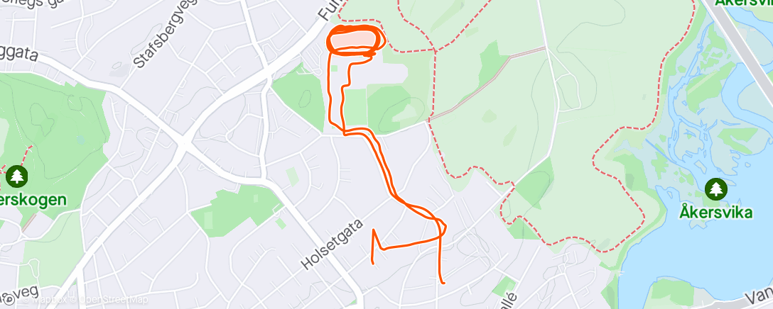 Map of the activity, 8 x 400m