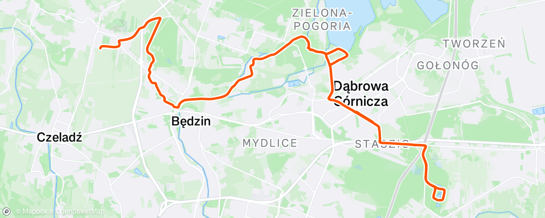 Map of the activity, Lunch Ride