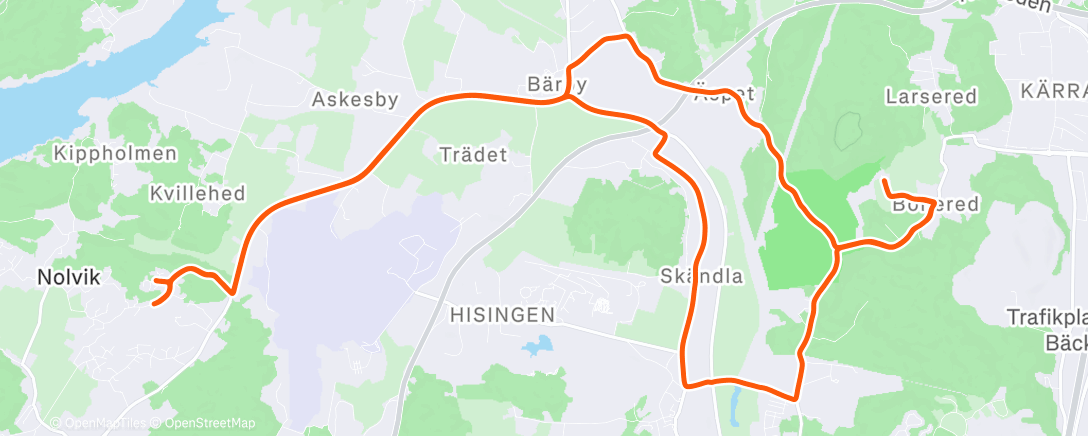 Map of the activity, Morning Ride